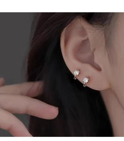 Huggie Alloy Rhinestone Earring