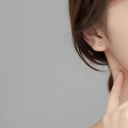 Rhinestone Earring Stud Alloy
