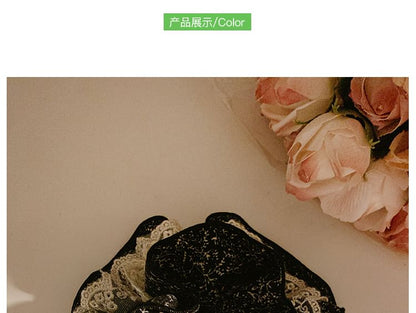 Scrunchie Trim Lace Floral Print