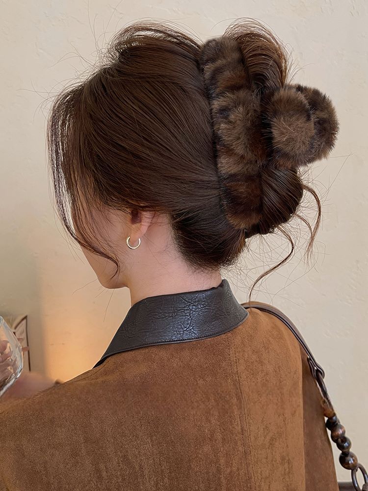 Leopard Claw Patterned Hair Faux Fur