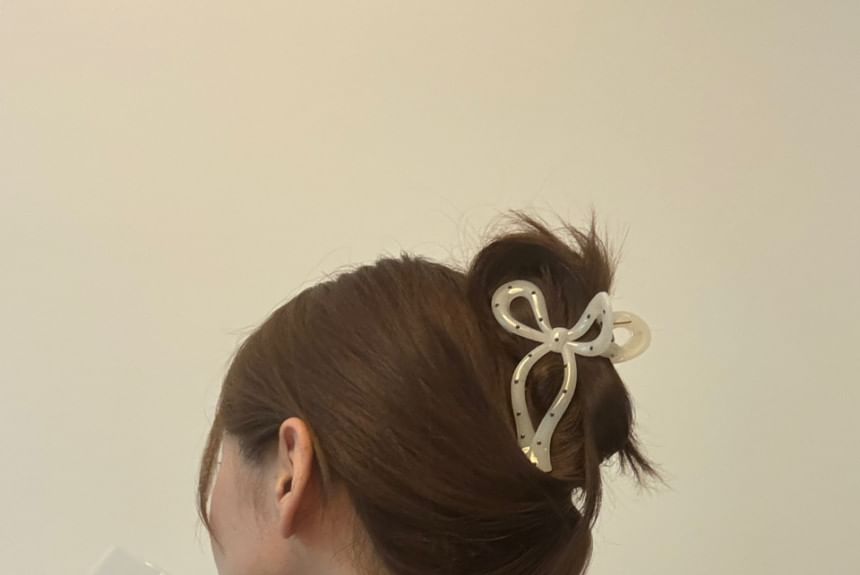 Claw Dot Hair Polka Bow