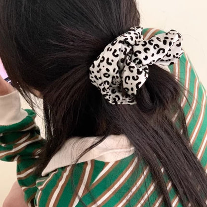 Print Hair Scrunchie Leopard