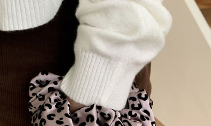 Print Hair Scrunchie Leopard