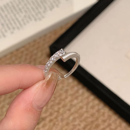 Rhinestone Alloy / Set Open Ring