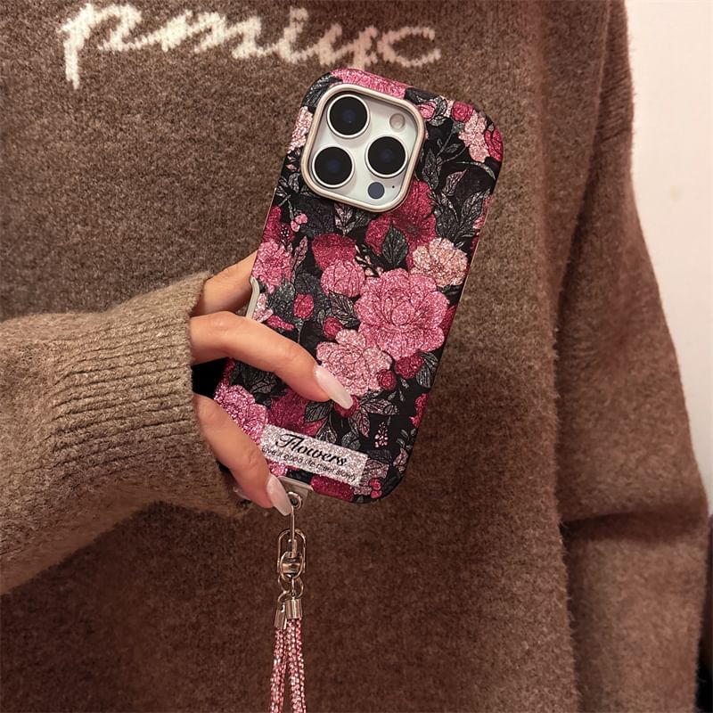 Phone Set Rose Case Strap /