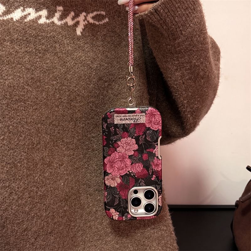 Phone Set Rose Case Strap /