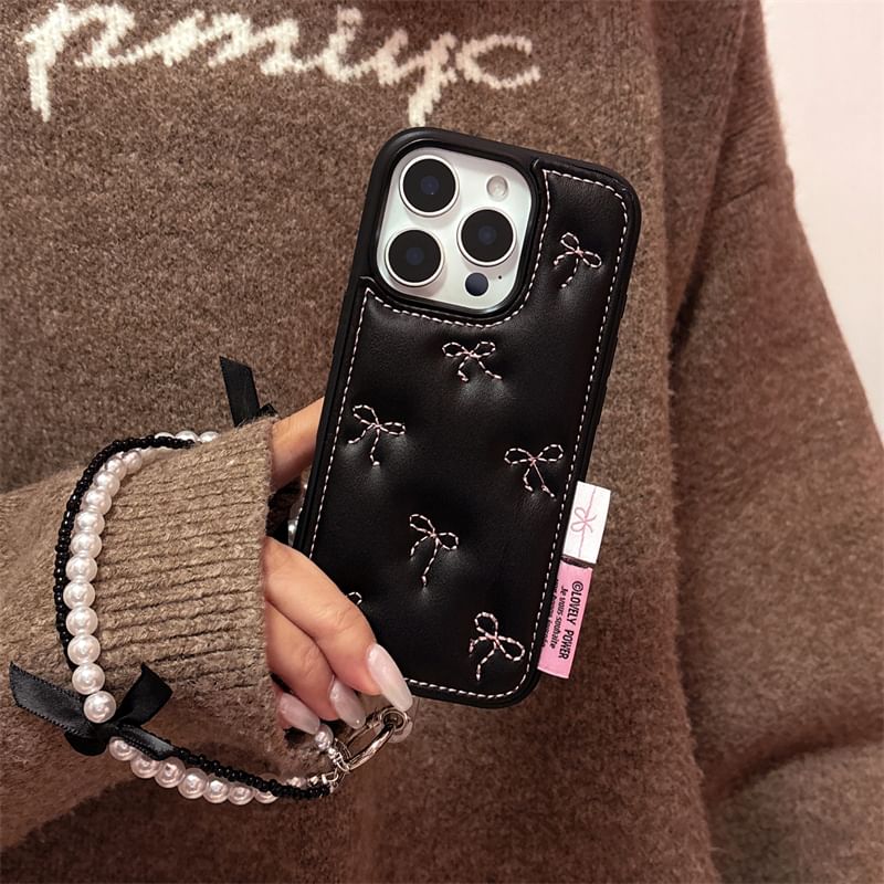 Case Embroidered Bow Phone Set Strap /