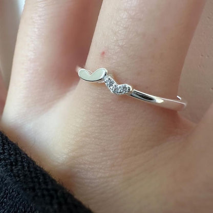 Ring Sterling 925 Heart Silver