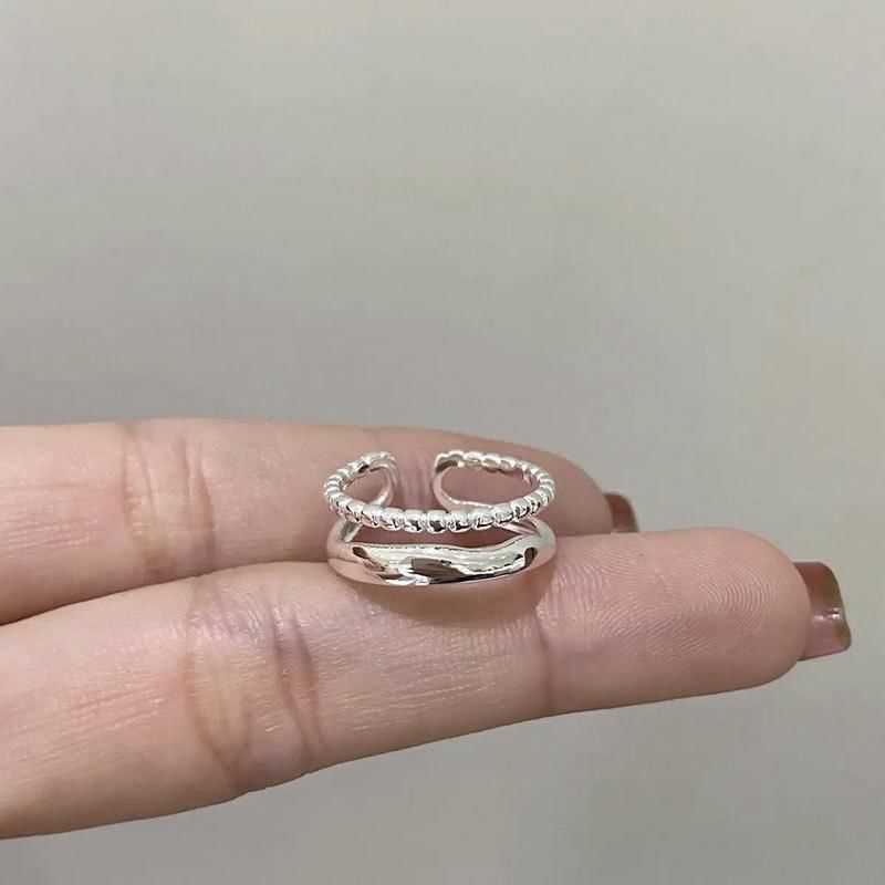 Metal Sterling Ring Silver 925 Open