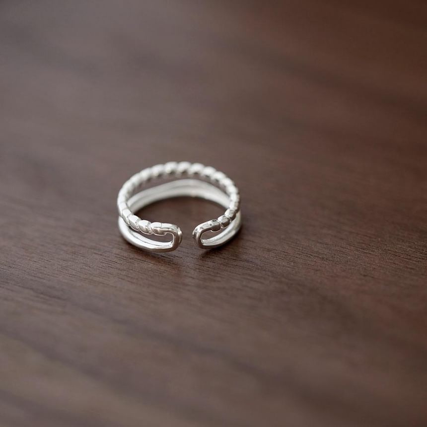 Metal Sterling Ring Silver 925 Open