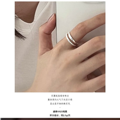 Metal Sterling Ring Silver 925 Open