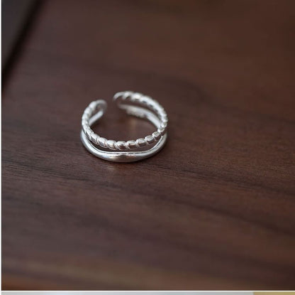 Metal Sterling Ring Silver 925 Open