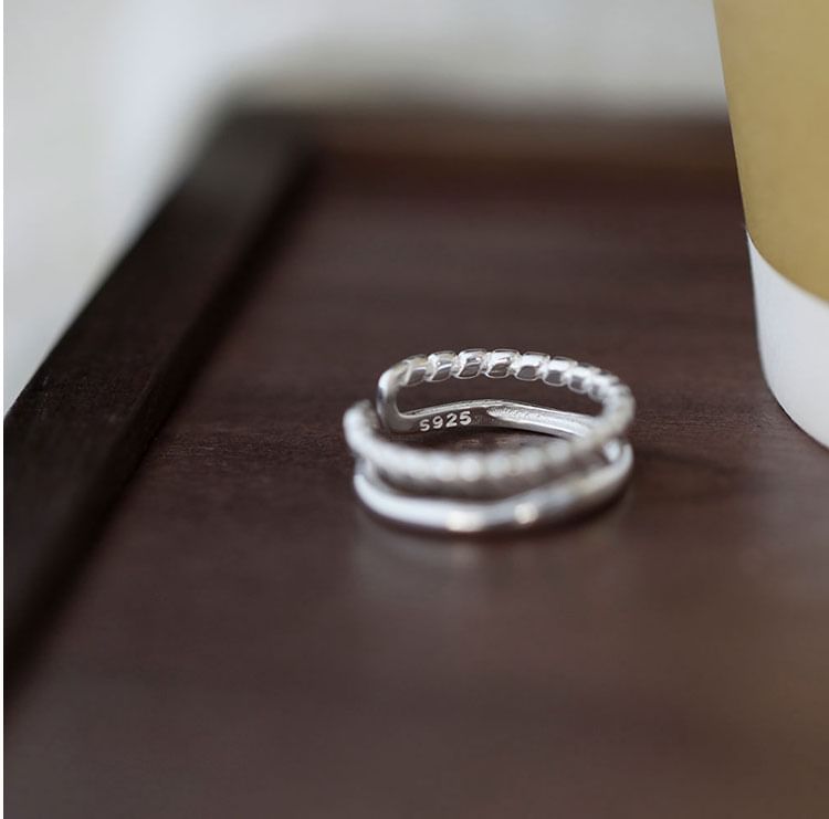 Metal Sterling Ring Silver 925 Open