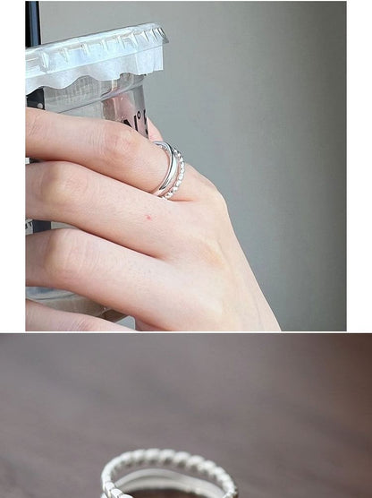 Metal Sterling Ring Silver 925 Open