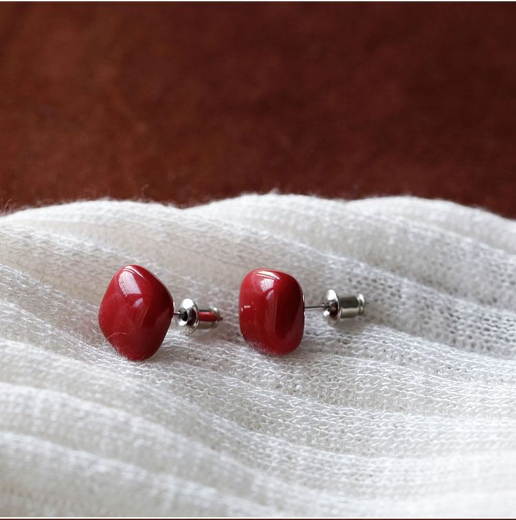 Square Earring Stud Silver 925 Sterling