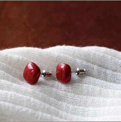 Square Earring Stud Silver 925 Sterling