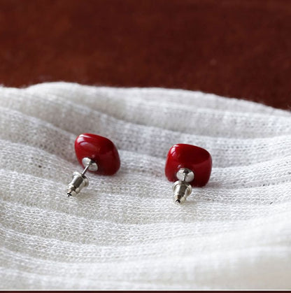 Square Earring Stud Silver 925 Sterling