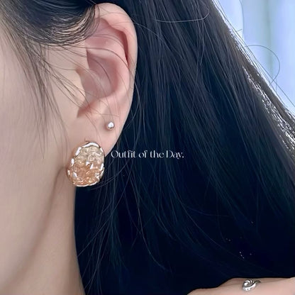 Crystal Stud Earring 925 Sterling Silver