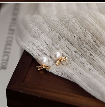 Silver Stud Sterling Earring 925 Pearl Faux