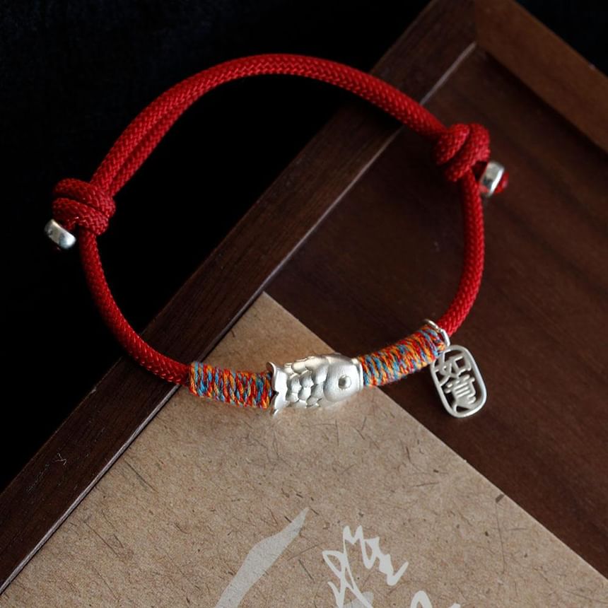 Sterling 925 Bracelet Fish String Silver