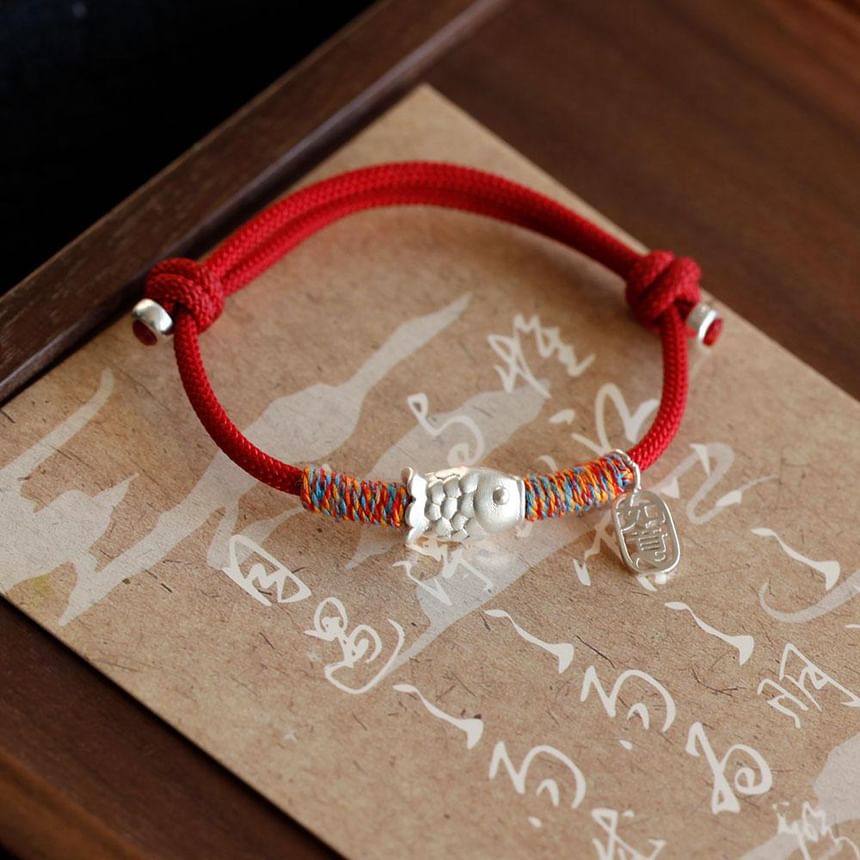 Sterling 925 Bracelet Fish String Silver