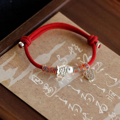 Sterling 925 Bracelet Fish String Silver