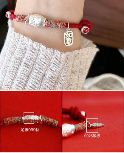 Sterling 925 Bracelet Fish String Silver