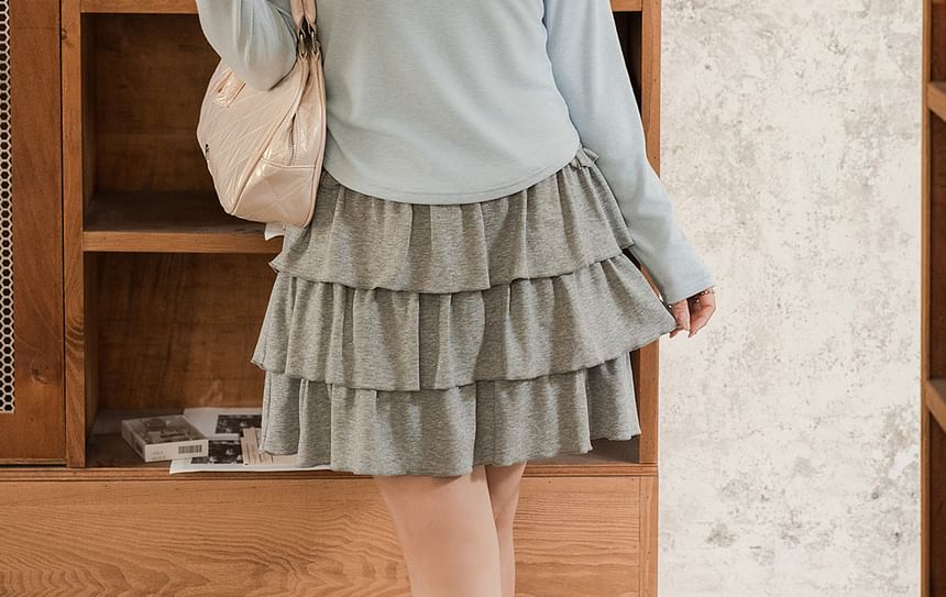 Mock Two-Piece Long-Sleeve Crewneck Tee