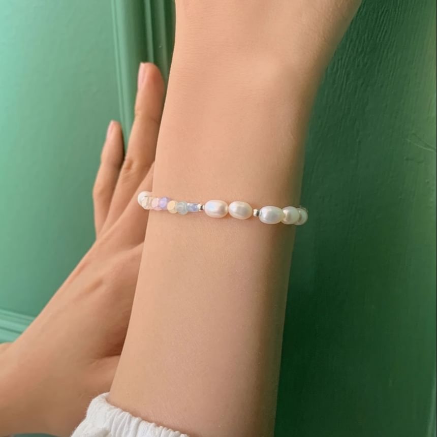Sterling Bracelet Beaded Silver