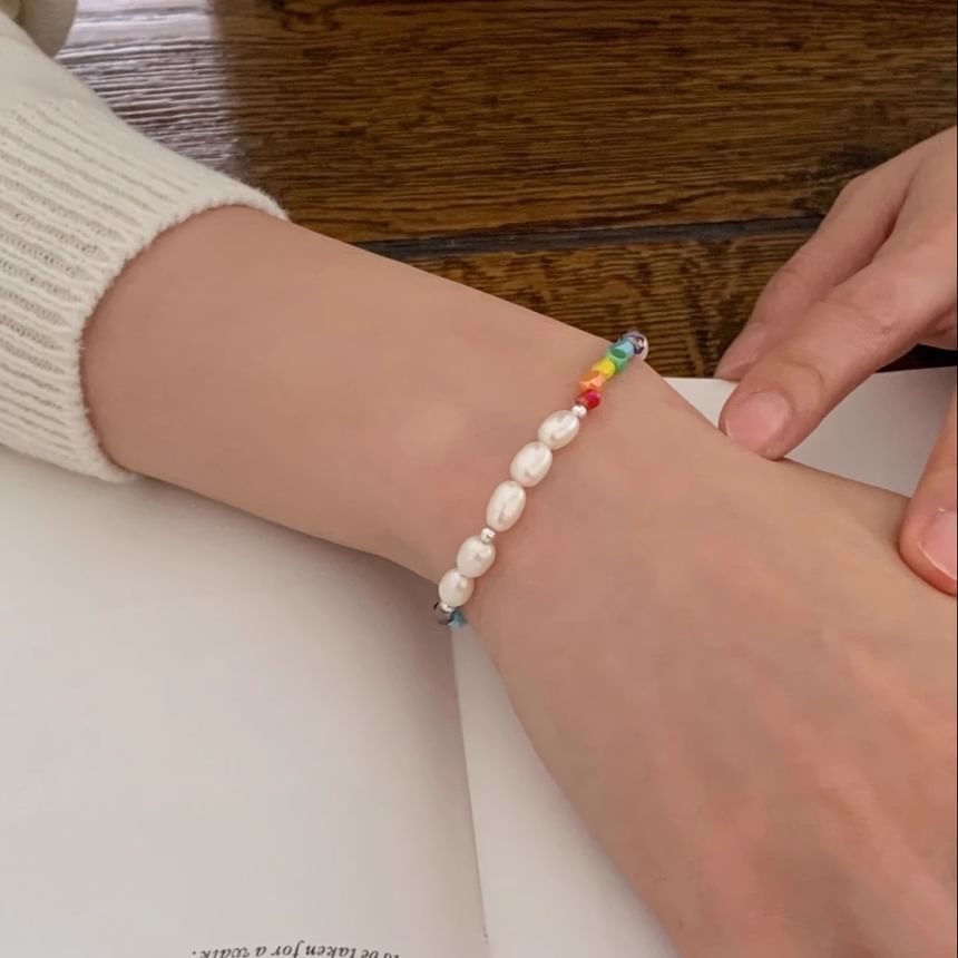 Sterling Bracelet Beaded Silver
