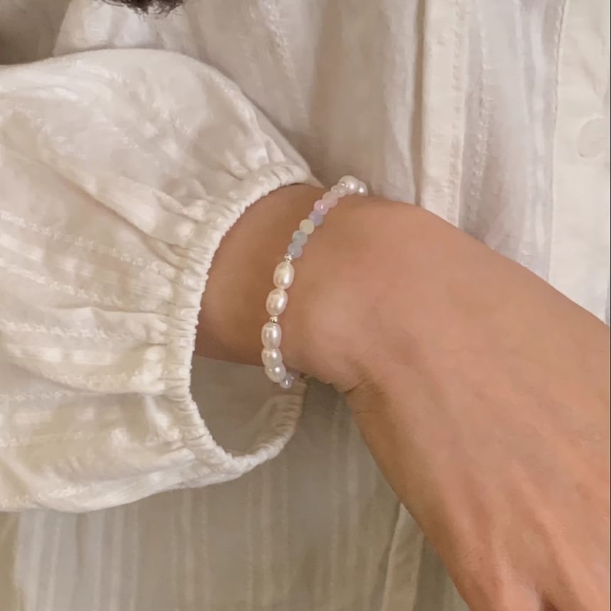 Sterling Bracelet Beaded Silver