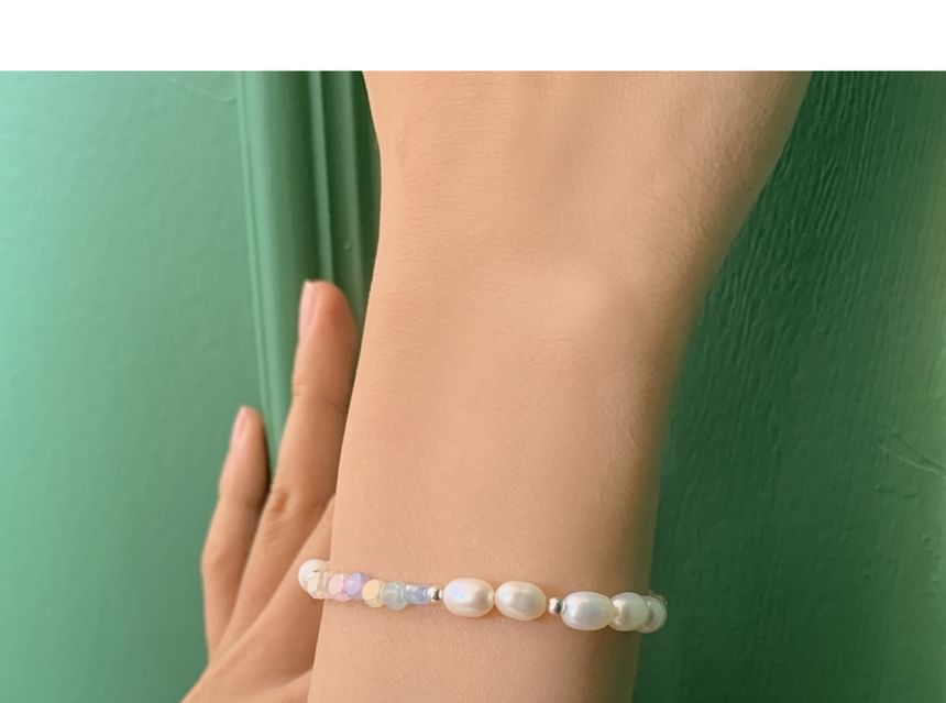 Sterling Bracelet Beaded Silver