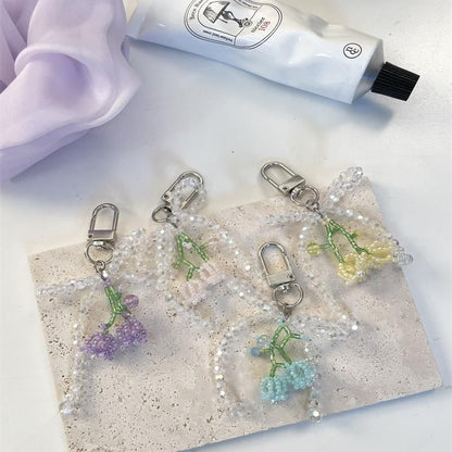 Flower Bow Phone Charm Beaded