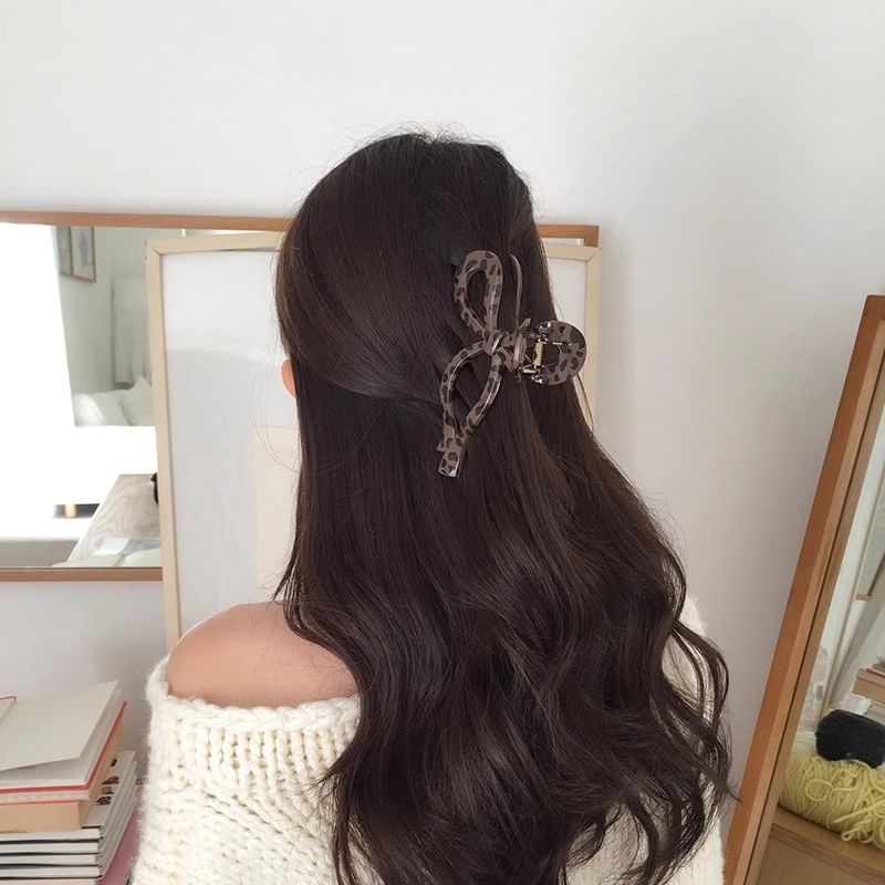 Hair Claw Acrylic Leopard Print