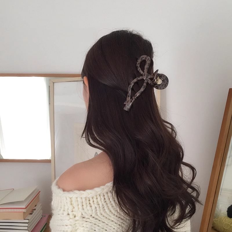 Hair Claw Acrylic Leopard Print