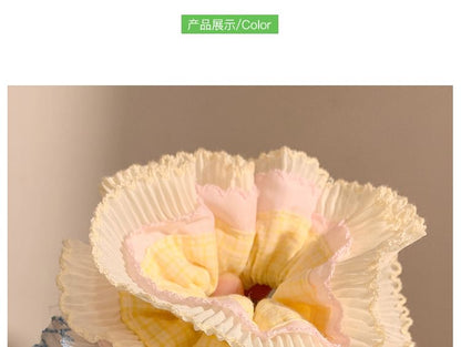 Plaid Panel Pleated Scrunchie