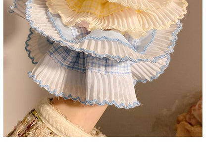 Plaid Panel Pleated Scrunchie