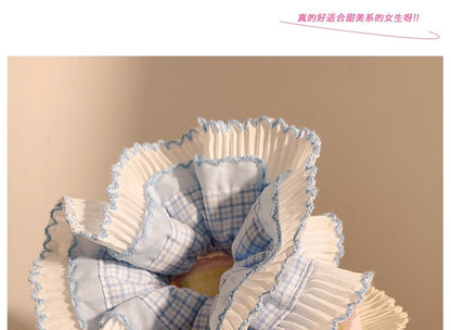 Plaid Panel Pleated Scrunchie
