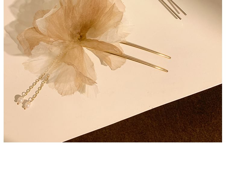 Mesh Flower Hair Pin