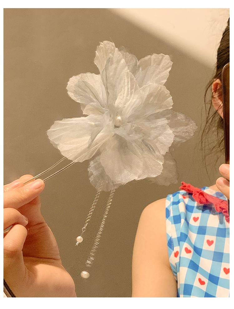Mesh Flower Hair Pin