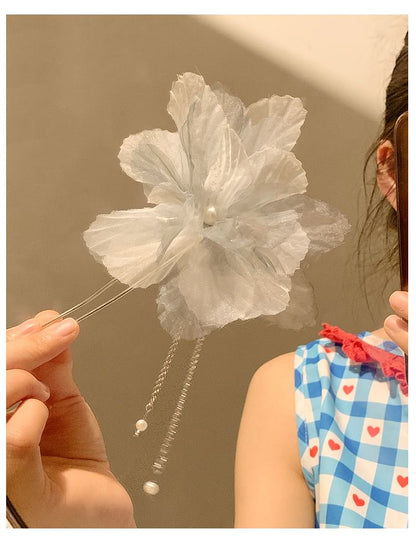 Mesh Flower Hair Pin