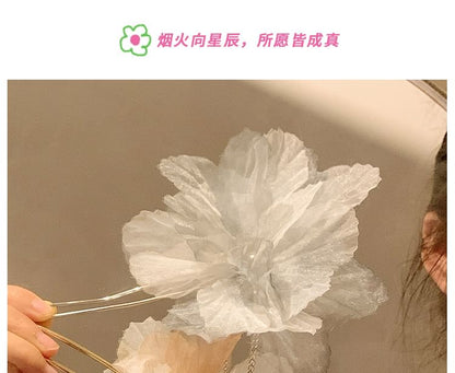Mesh Flower Hair Pin
