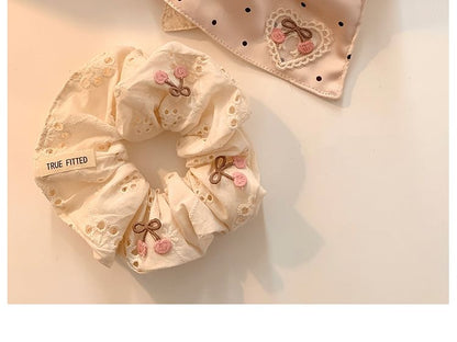 Polka Cherry Scrunchie / Applique (Various Designs) Dot