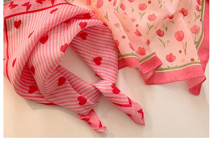 Print Cotton Scarf Head Designs) Linen (Various