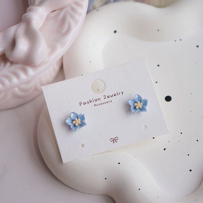 On Clip Flower Stud Earring /