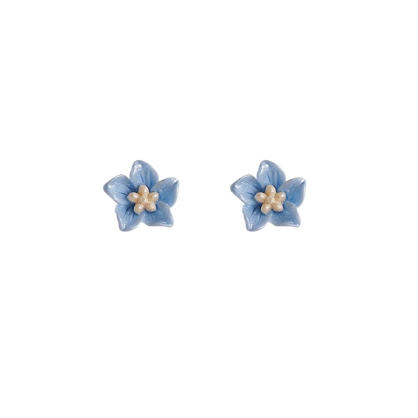 On Clip Flower Stud Earring /