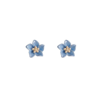 On Clip Flower Stud Earring /