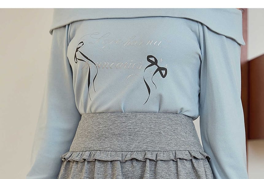 Plus Size High Waist Plain Ruffle Mini A-Line Skirt