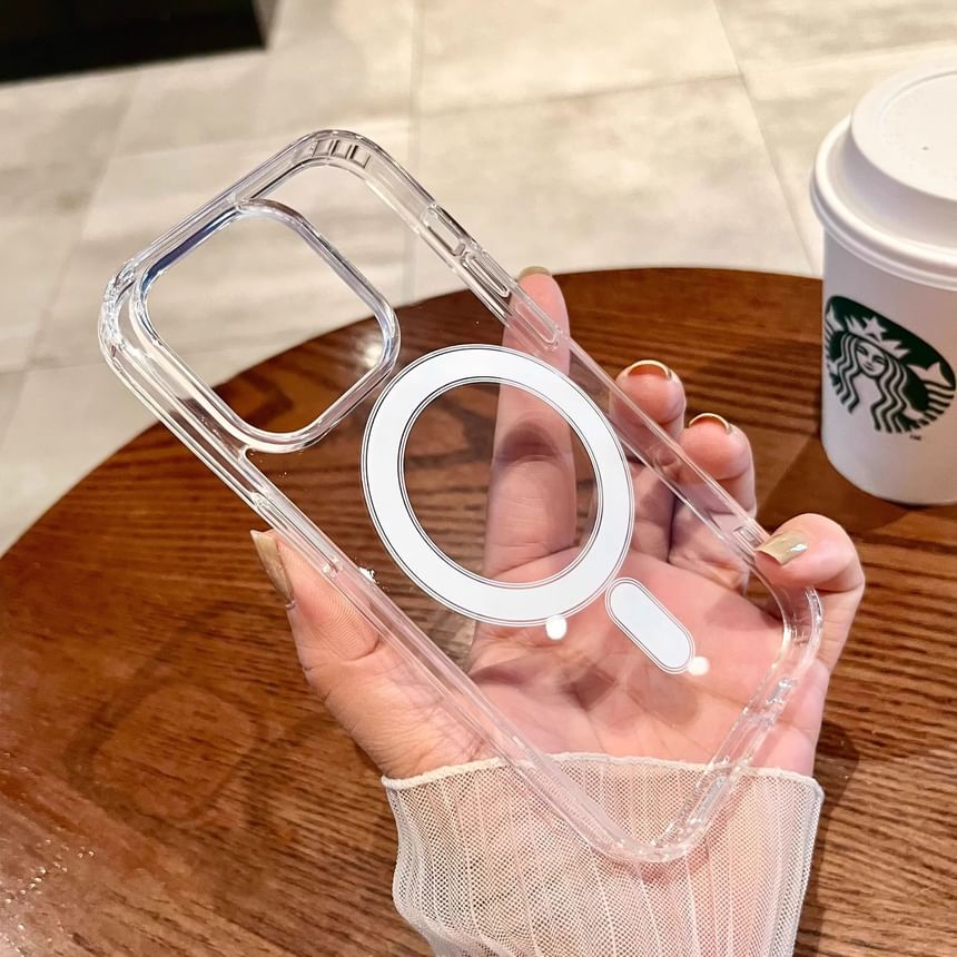Case with Transparent MagSafe) (Compatible Phone Magnetic