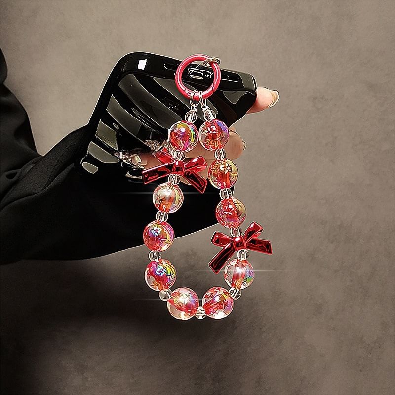 Bow Strap Faux Crystal Phone